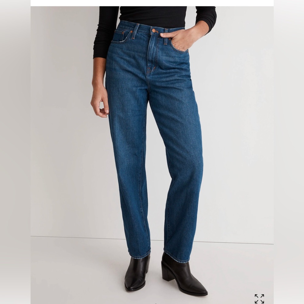 NWT Madewell Baggy Straight Jeans High Rise Size 27